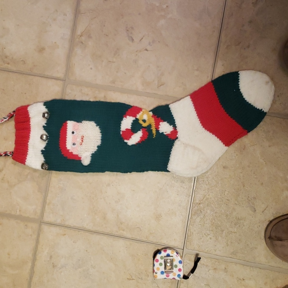 Hand knit XMas Stocking